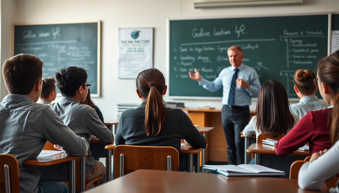 Structured study materials and learning resources on a desk